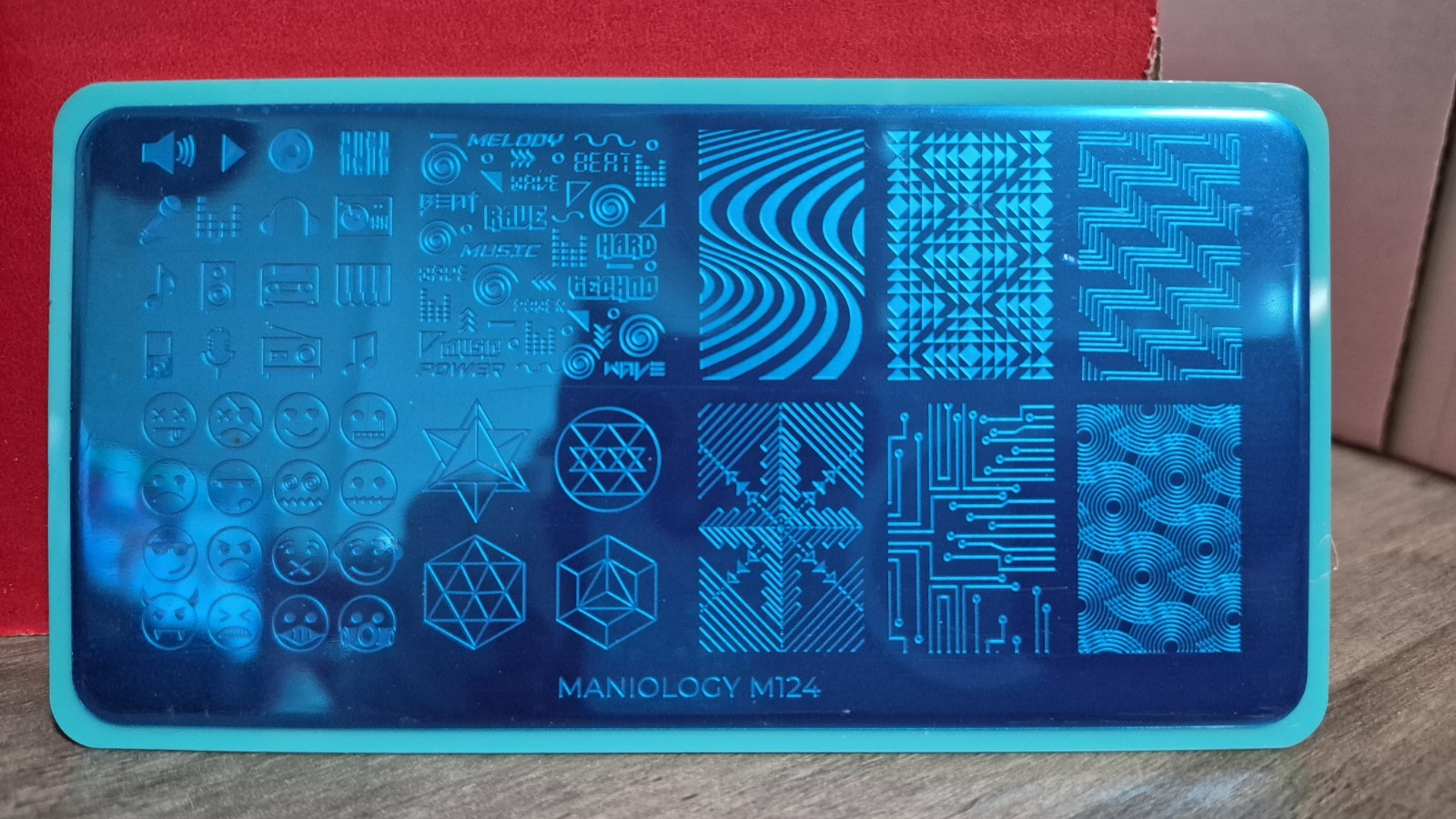 Maniology M124 Geometric, Abstract, and Music-Themed Designs Nail Stamping Plate