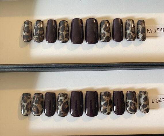 Camouflage Nail + Custom Box | Marble Type Nail | Square Type Nail | M or L