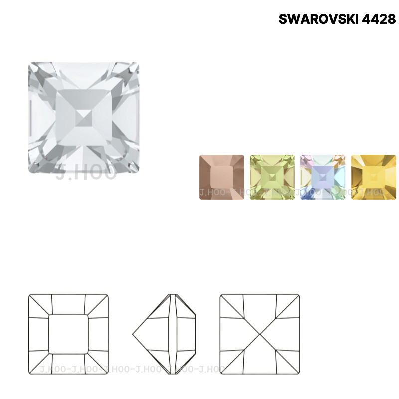 Swarovski 4428 XILION Square Fancy Stone 4mm (10pcs)