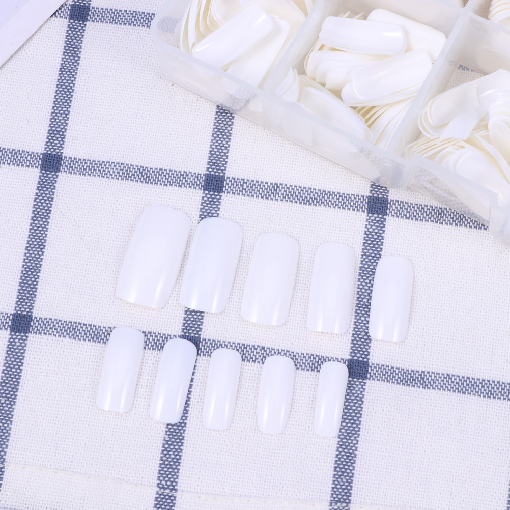 500Pcs Durable DIY Manicure Artificial French Nail Tips Full Cover White