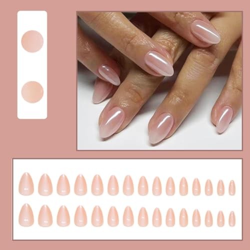 30 Pcs Spring Press on Nails Extra Short Almond – LINMEIZAI Extra Short-A14