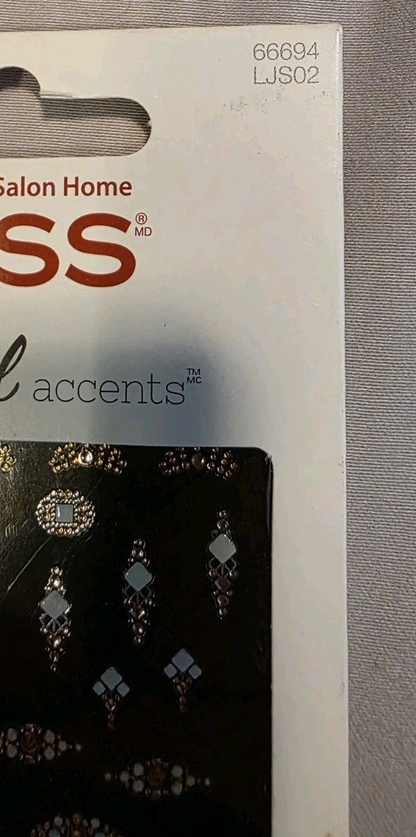 Kiss Jewel Accents Deluxe Nail Jewelry Stickers 66694 Nail Art New Sealed!!!