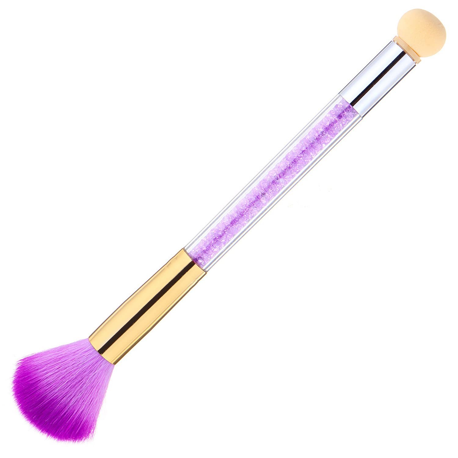 1pc Purple Nylon Sponge & Regular Nail Brush, Ombre Nail Art Brush, Acrylic N…