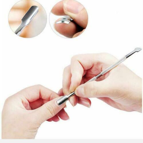Manicure Pedicure Tools 4 Pcs Beauty Nail Cuticle Care Pusher Spoon Trimmer US