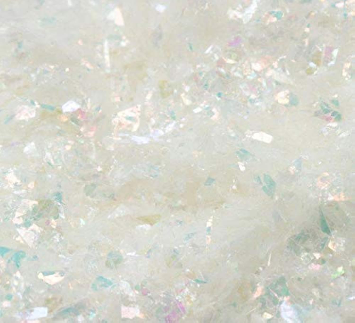 Snow White Flitter Flakes Iridescent Ice Glitter Flakes for Nail Art – Lightweig