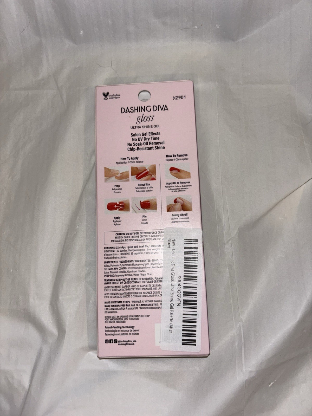 DASHING DIVA Gloss Ultra Shine Gel Palette Nail Polish Strips AFTER GLOW