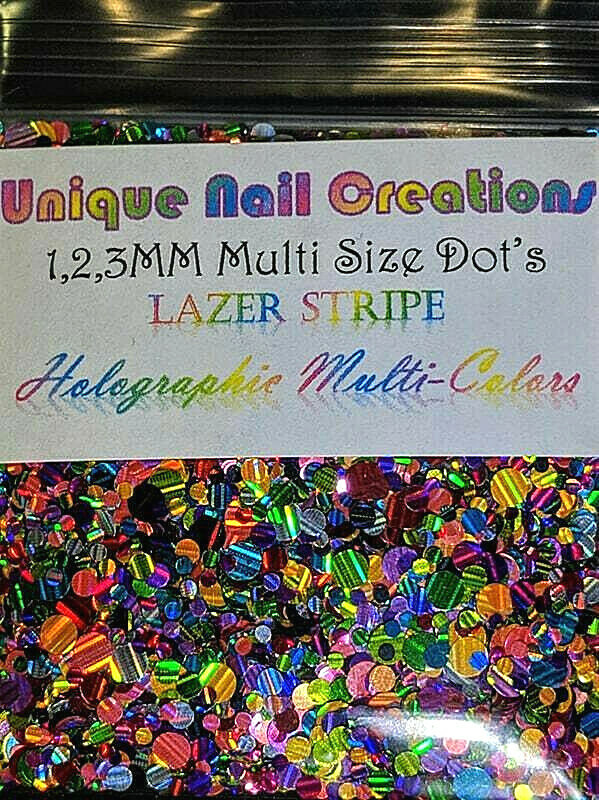DOT/TRIANGLE/RECTANGLE~LAZER HOLO~U Pick~Nail Art•Acrylic•Gel•Body Art•Face•Fest