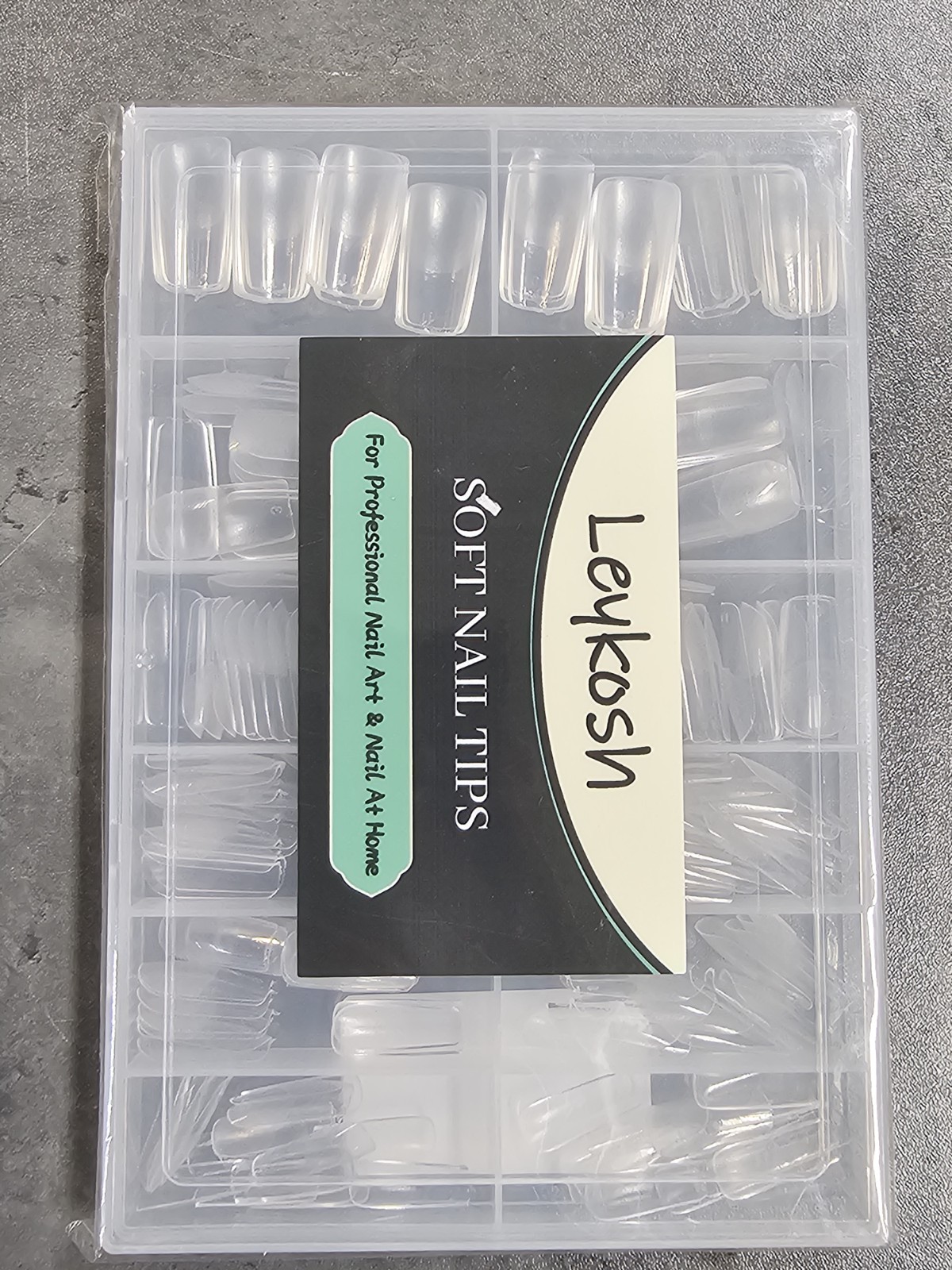 3 pk Leykosh Soft Nail Tips Clear for Professional Nail Art & At-Home Use 648pcs