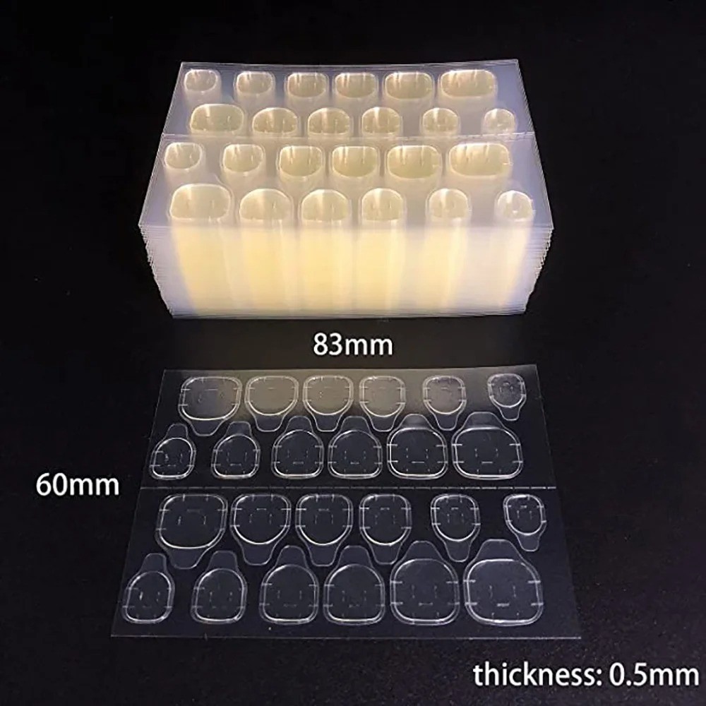 Double-Sided Nail Glue Tape Sticker Adhesive Tabs for Press on Nails 5-25 Sheet