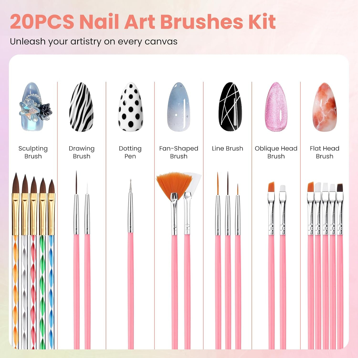 Nail Kit for Beginners with Everything, Practice Hand & Holo Storage Bag | Compl