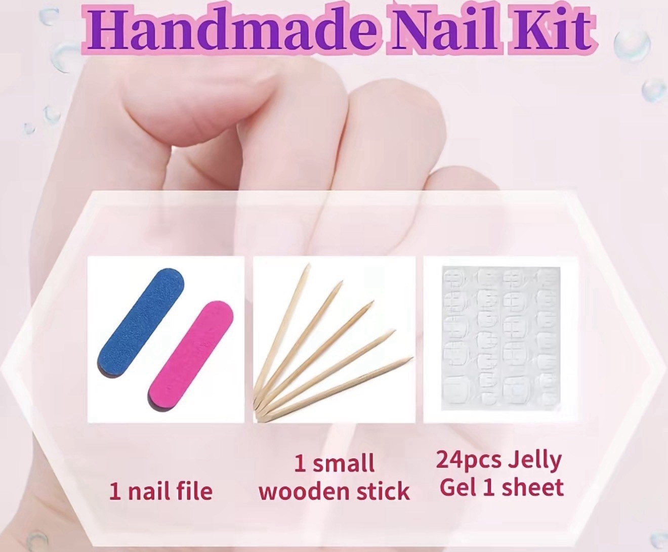 Lanyue Mint Green Nude French 3D Flower Sparkle Medium Square Press-On Nails