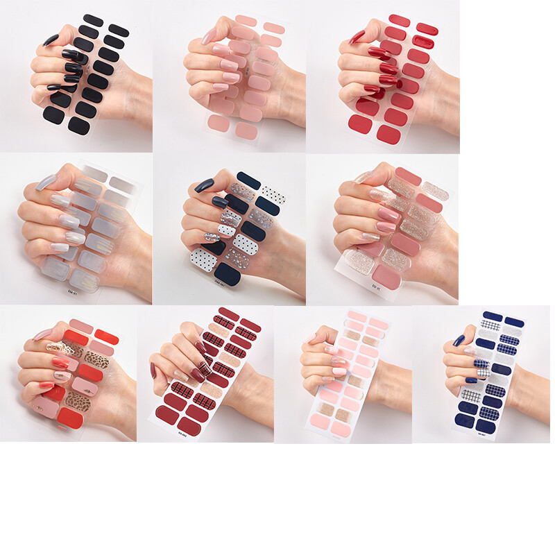 10 Pack Full Size Nail Wraps Stickers Polish Toe Manicure Art Decor 3D Decals US