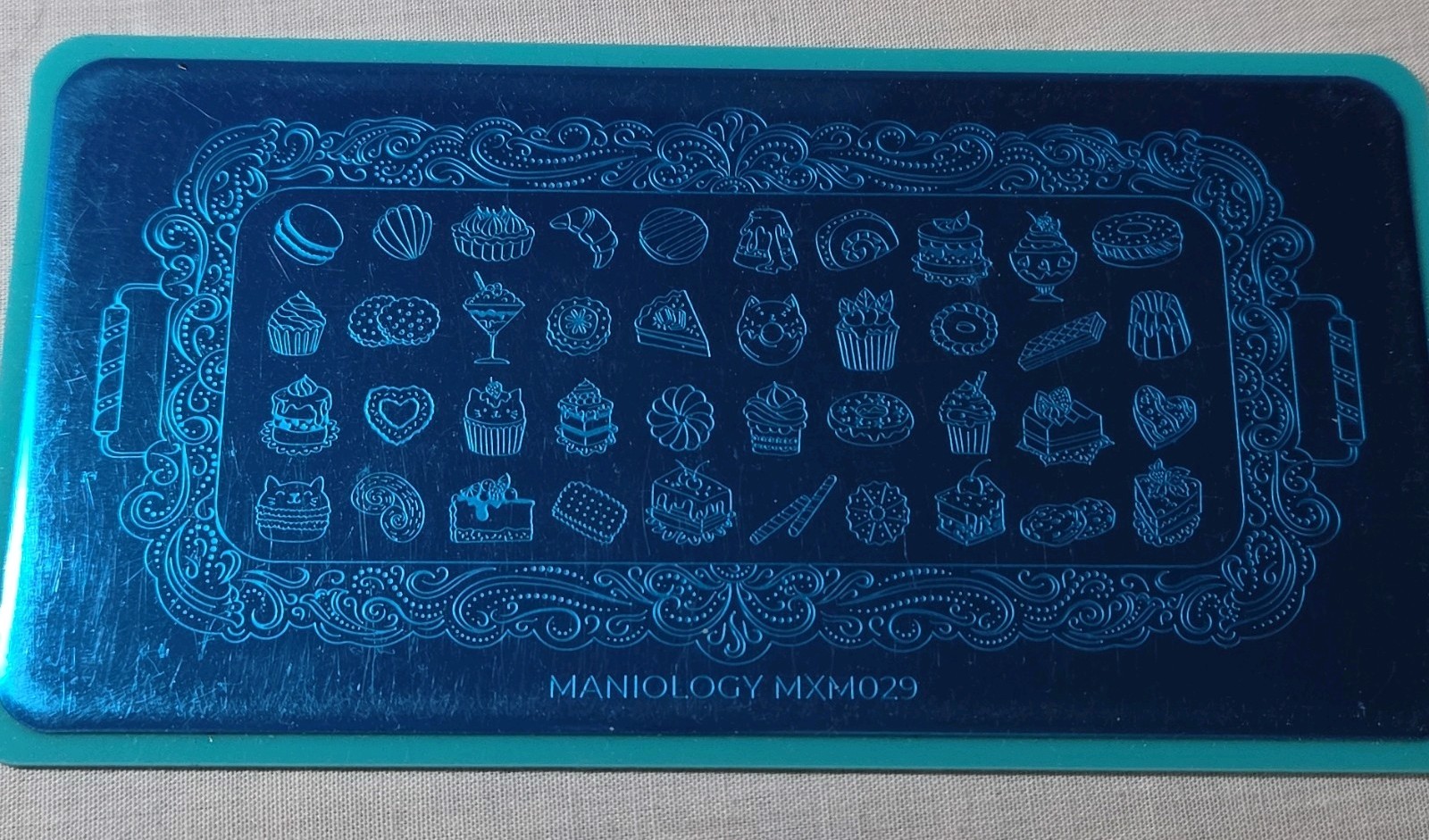 Maniology MXM029 MXM030 Coffee Tea Corner Cafe Pastry Party Nail Stamping Plates