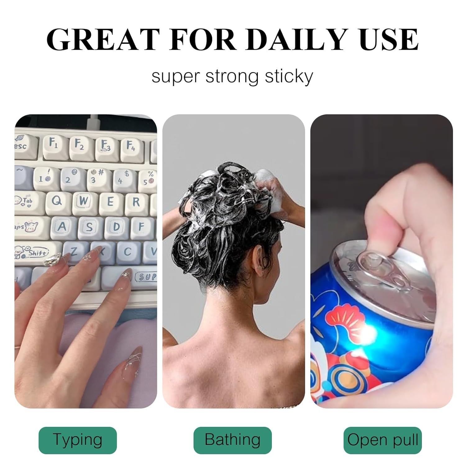 288Pcs Nail Adhesive Tabs for Fake Nails Nail Glue for Press Ons with 0.3Mm Ultr