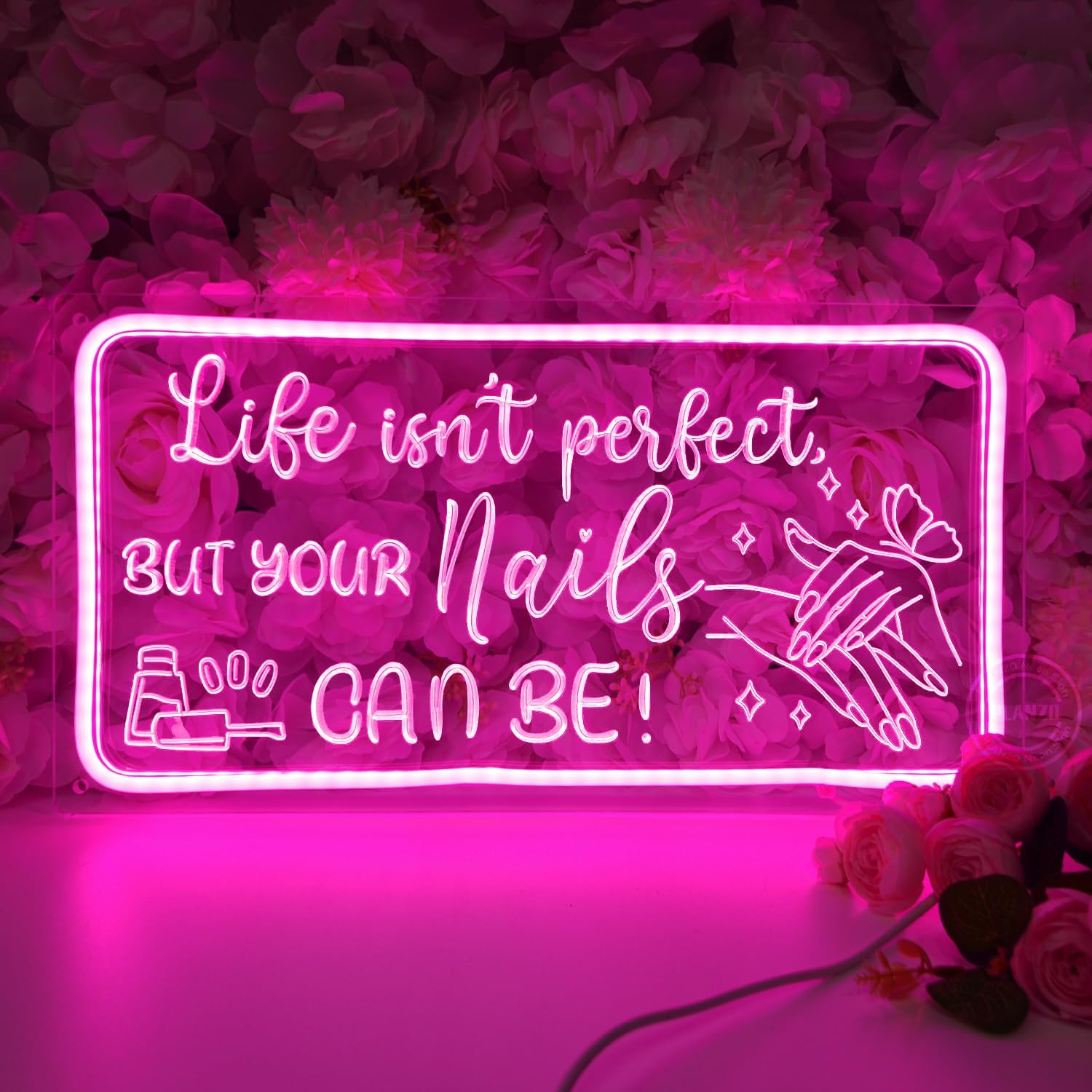NAILS Neon Sign Nails Tech Spa Salon Studio Beauty Business Stores Logo Barber S