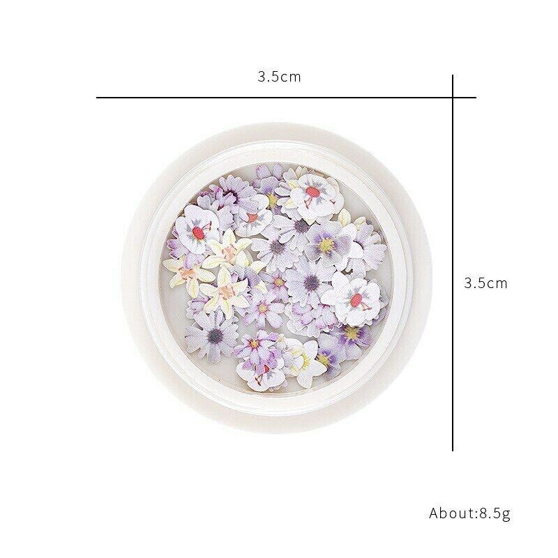 Nail Art Decor Flowers Summer Decoration 50Pcs Slice Flakes Nail Polish Tips Gel