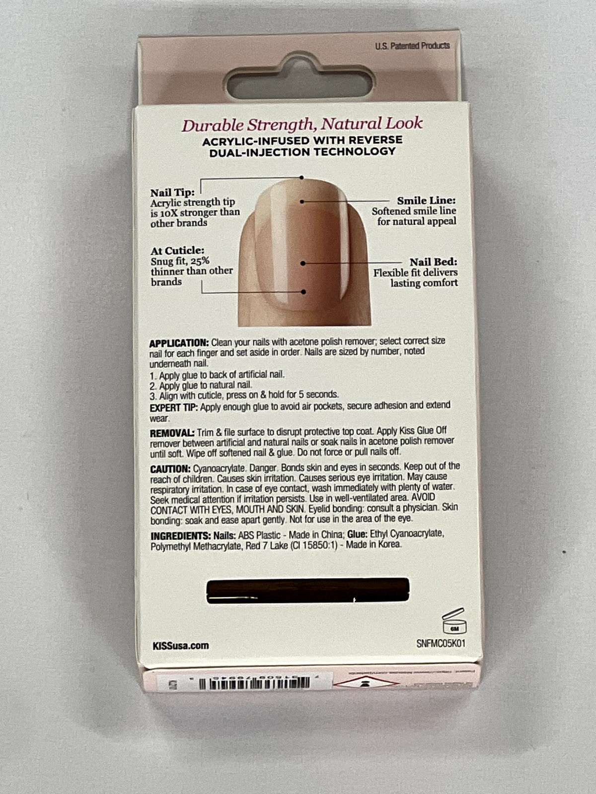 Pack of 2 – Kiss Salon Acrylic French Nude | KAN07 | Medium – NEW