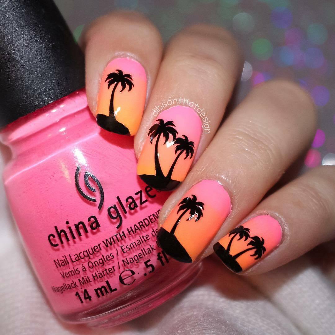 Palm Stencils for sunset nails, nail art, nail vinyls