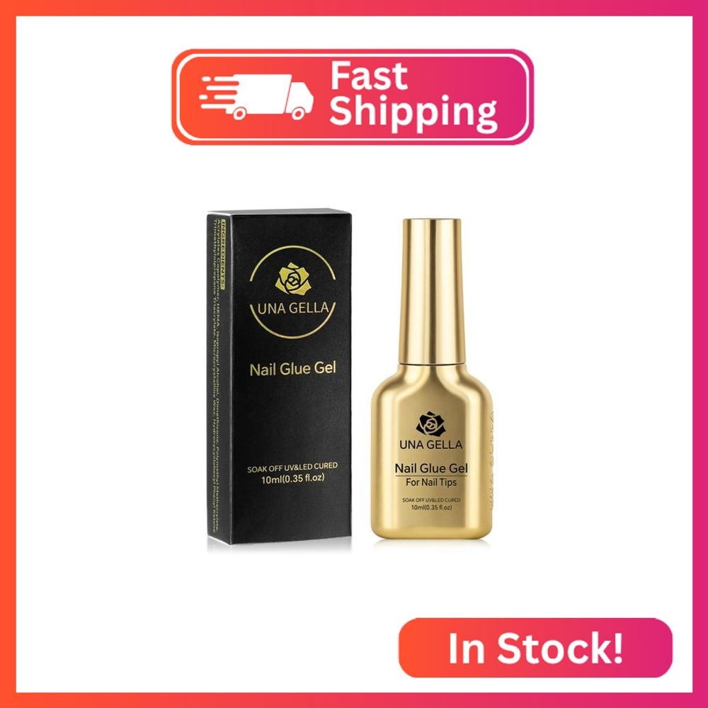 UNA GELLA 6 in 1 Gel Nail Glue for Nails Tips 10ml Long Lasting U V Nail Glue Su
