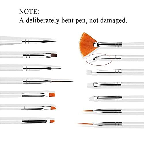 21 Pcs Nail Art Brushes Nail Art Tool Set Resin Palette Nail Art 1# Pink