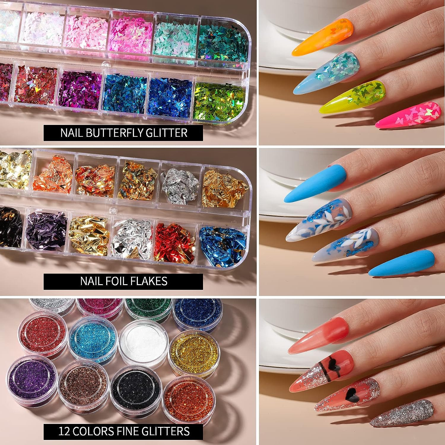 Nail Art Kit, Nail Design Tools Kit with Nail Art Brushes, Nail Dotting Tools,Fi