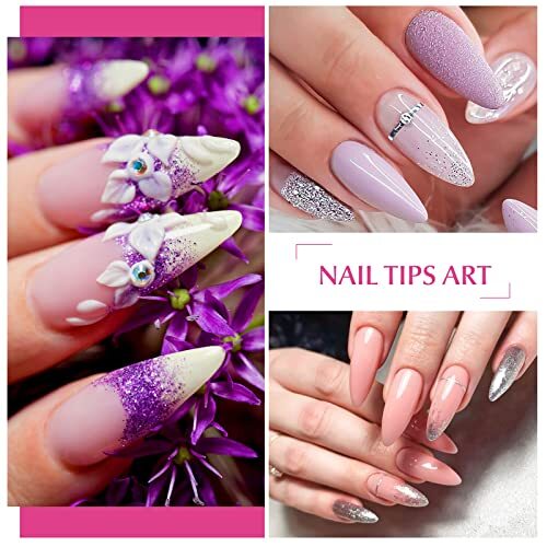 Short Almond Nails Tips 240Pcs Soft Gel Clear Nail Tips No Crease 240 Almond