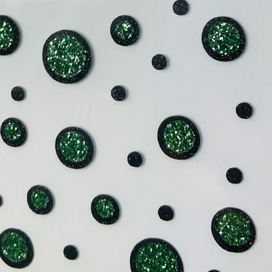 3D Relief Nail Embellishments Green Circle DIY Sparkle Decals Made in Korea Art