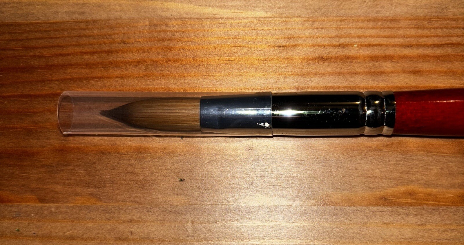Kolinsky Acrylic Brush Nail #18 Nail Art Brush Red Wood Handle Manicure Tool