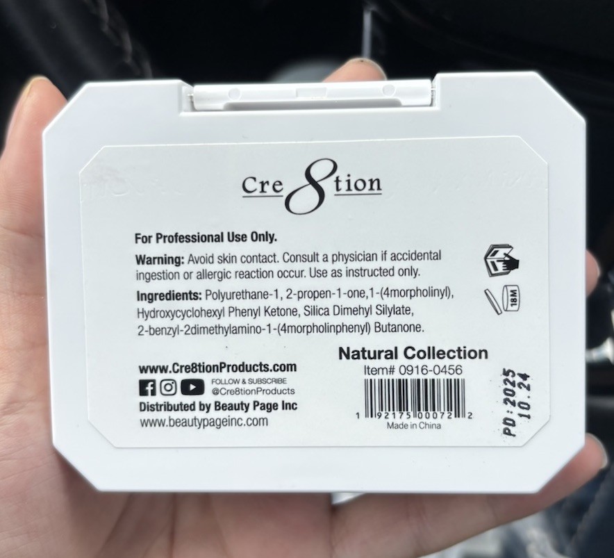 Cre8tion Natural Collection Solid Cream Nail Art Gel Palette HEMA/TPO Free