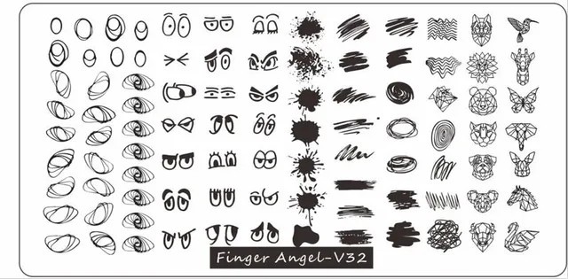 Jelly Silicone Nail Stamper Scraper Set Nail Templates Stamp For Stamping Polish