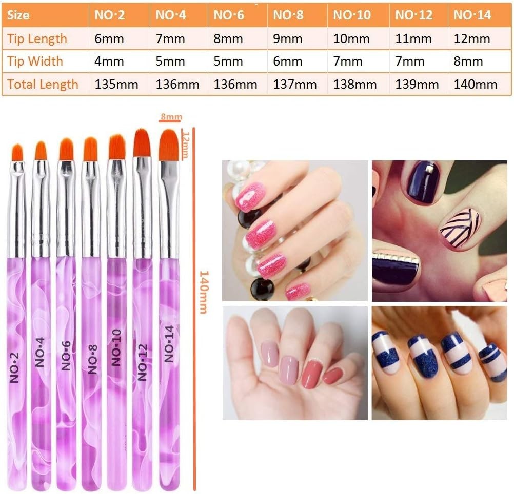 UV l Nail Brush, Acrylic Nail Tips Builder Brush Pen Ding