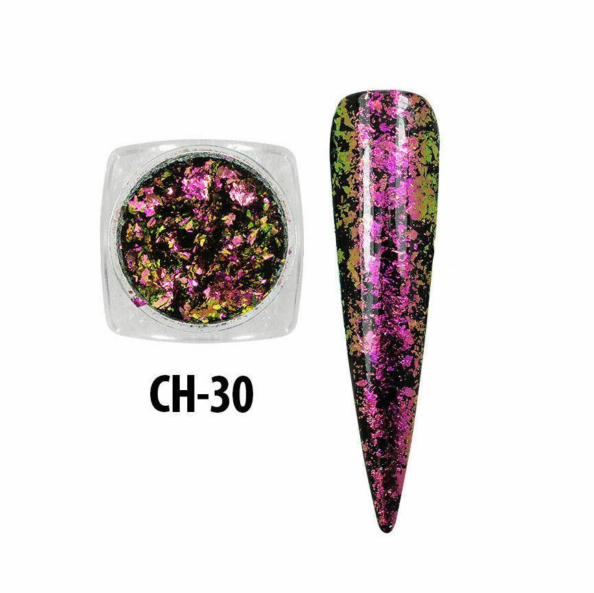 METALLIC FLAKES NAIL DECORATIONS Mia Secret Nail Art Design CH-30