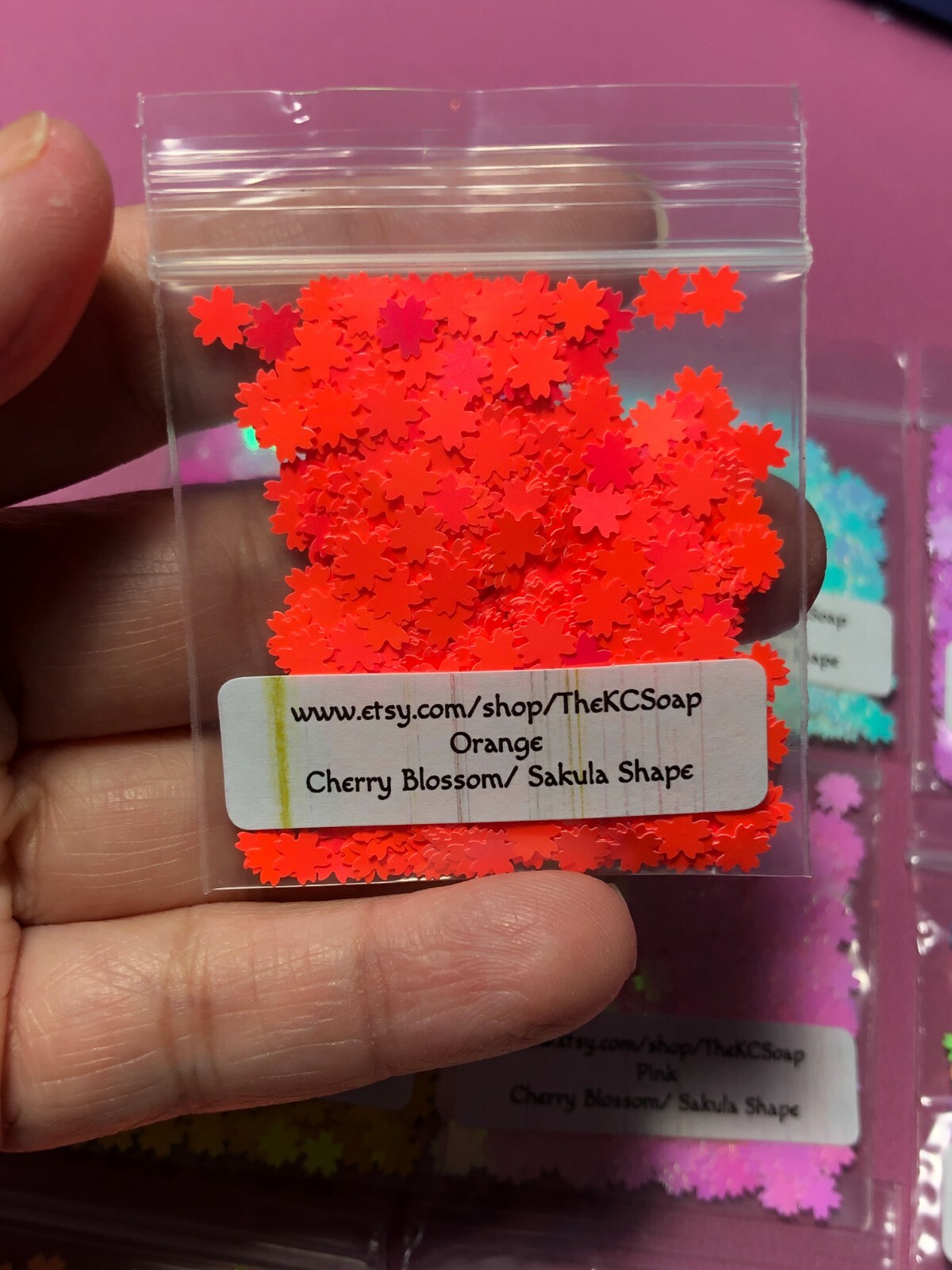 Solvent Resistant Cherry blossoms nail art glitter shapes sequin Epoxy US Seller