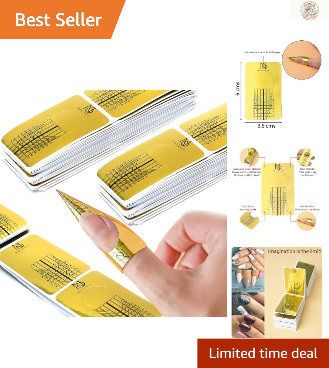 Professional 100 Pcs Nail Forms – Self Adhesive Stickers for Perfect Sculpting