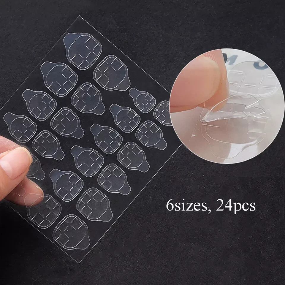 240 Double Sided Adhesive Tab Glue Tape Sticker Fashion False Nail Tip &ToeNails