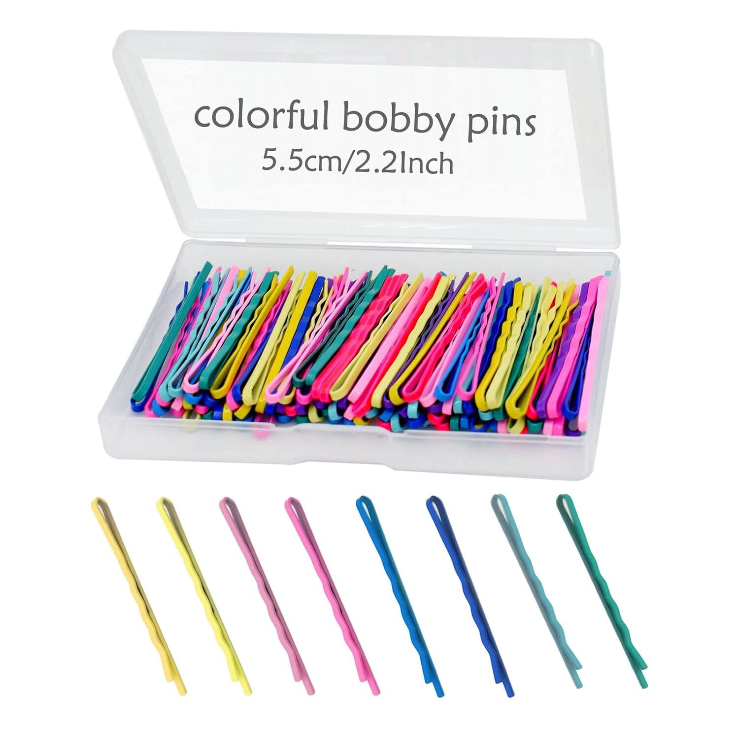 150 Pcs 2.2 Inch Mix Colorful Bobby Pin for Girls Multi-colored(2.2Inch)