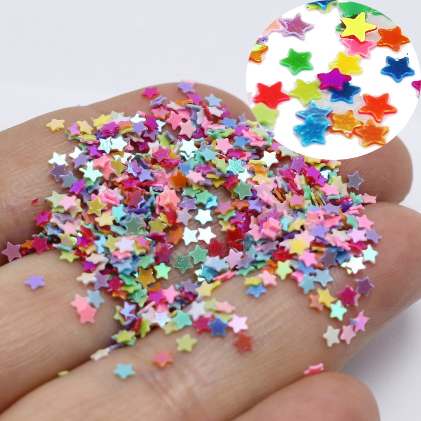 50 Gram Mixed Color Star Sequins Loose Tiny 3mm Nail Art Tips Scrapbook Craft