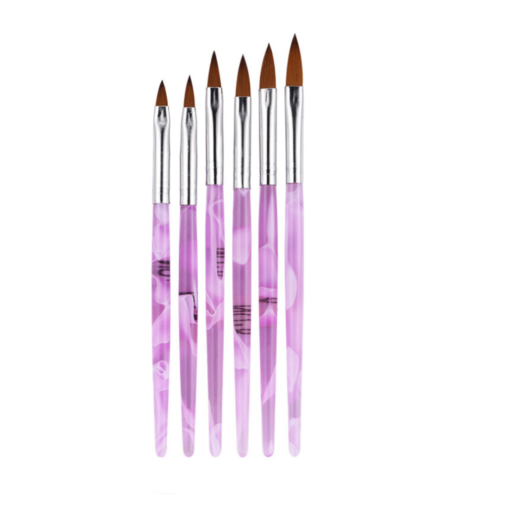 Acrylic Nail Brush Kolinsky Sable Hair 6 Sizes Monomer Powder #2 #4 6 #8 #10 #12
