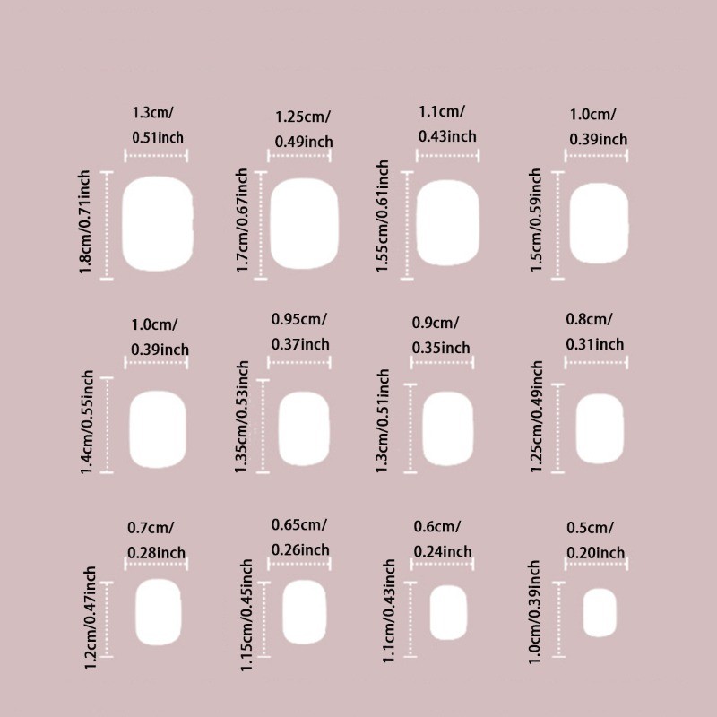 48PCS Retro Pink Base Blue Flower Gold Thread Nail Pressing Reusable Fake Nail