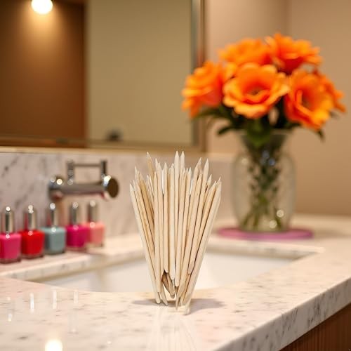 20Pcs Cuticle Pusher Nail Art Cuticle Orange Wood Sticks for Cuticle Removal