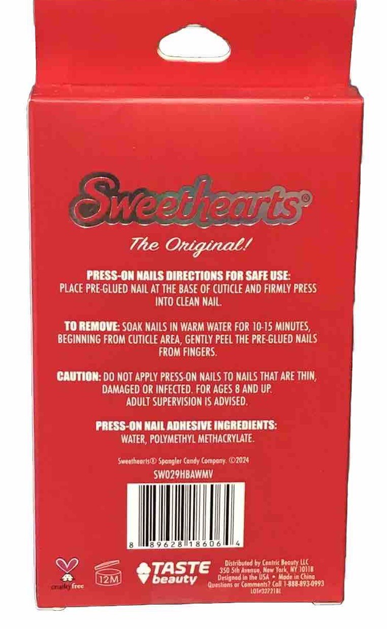 Taste of Beauty Sweethearts Press-On Nails Pre-Glued 20 Count Nails