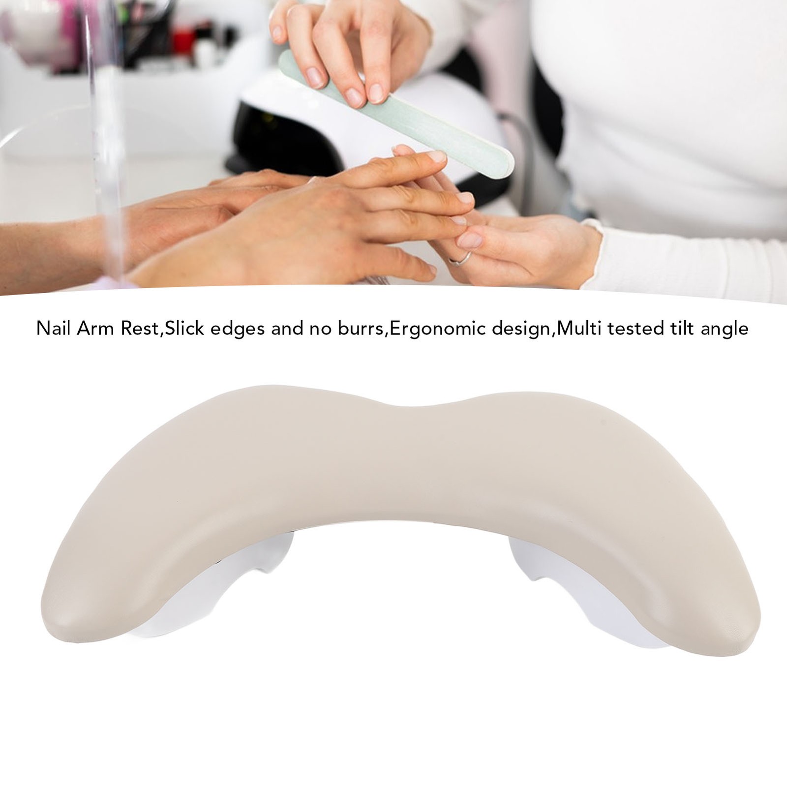 U Shape Manicure Hand Pillow Elegant Arm Rest For Nails Tech PU Leather For DSO