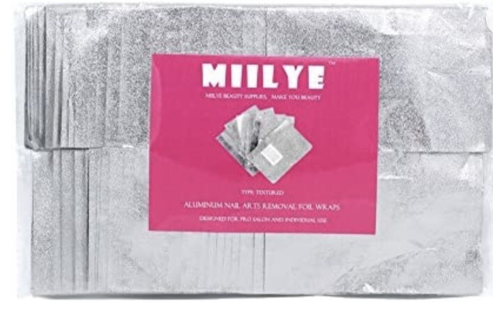 MIILYE Aluminium Nail Arts Removal Foil Wraps. Open Pack 70+ Pieces