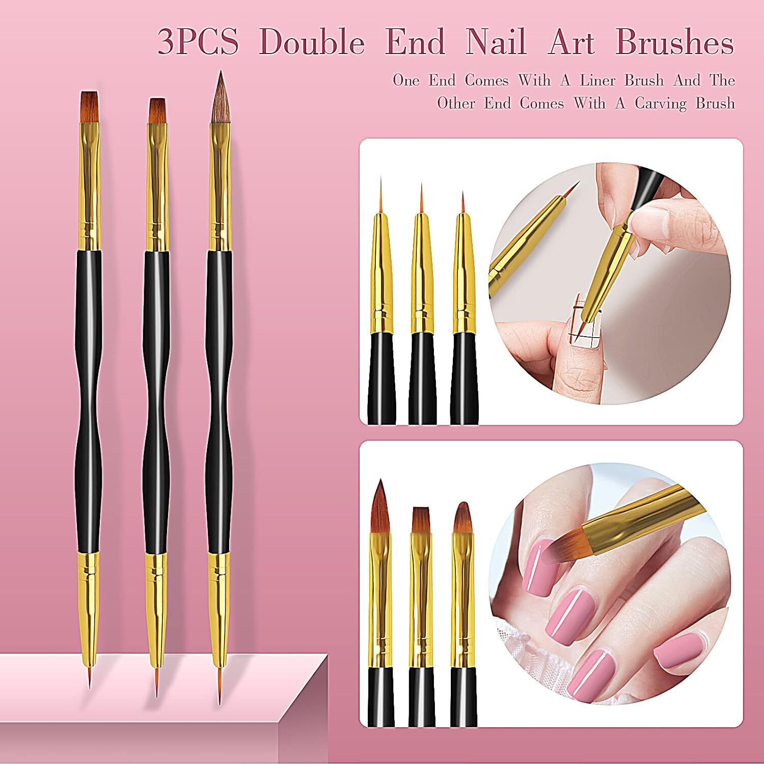 32 Pcs Acrylic Nail Brush ,Drawing Pens Set, Nail Art Tool Set For Beginners New