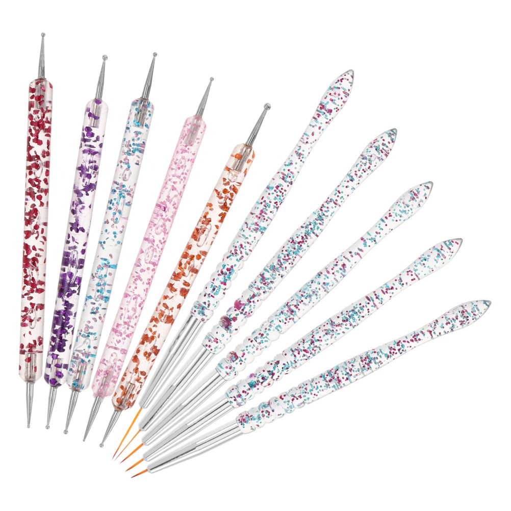 10 Pcs Nail Dotting Pen Nails Art Marker Pens Tool Dual-line Contour