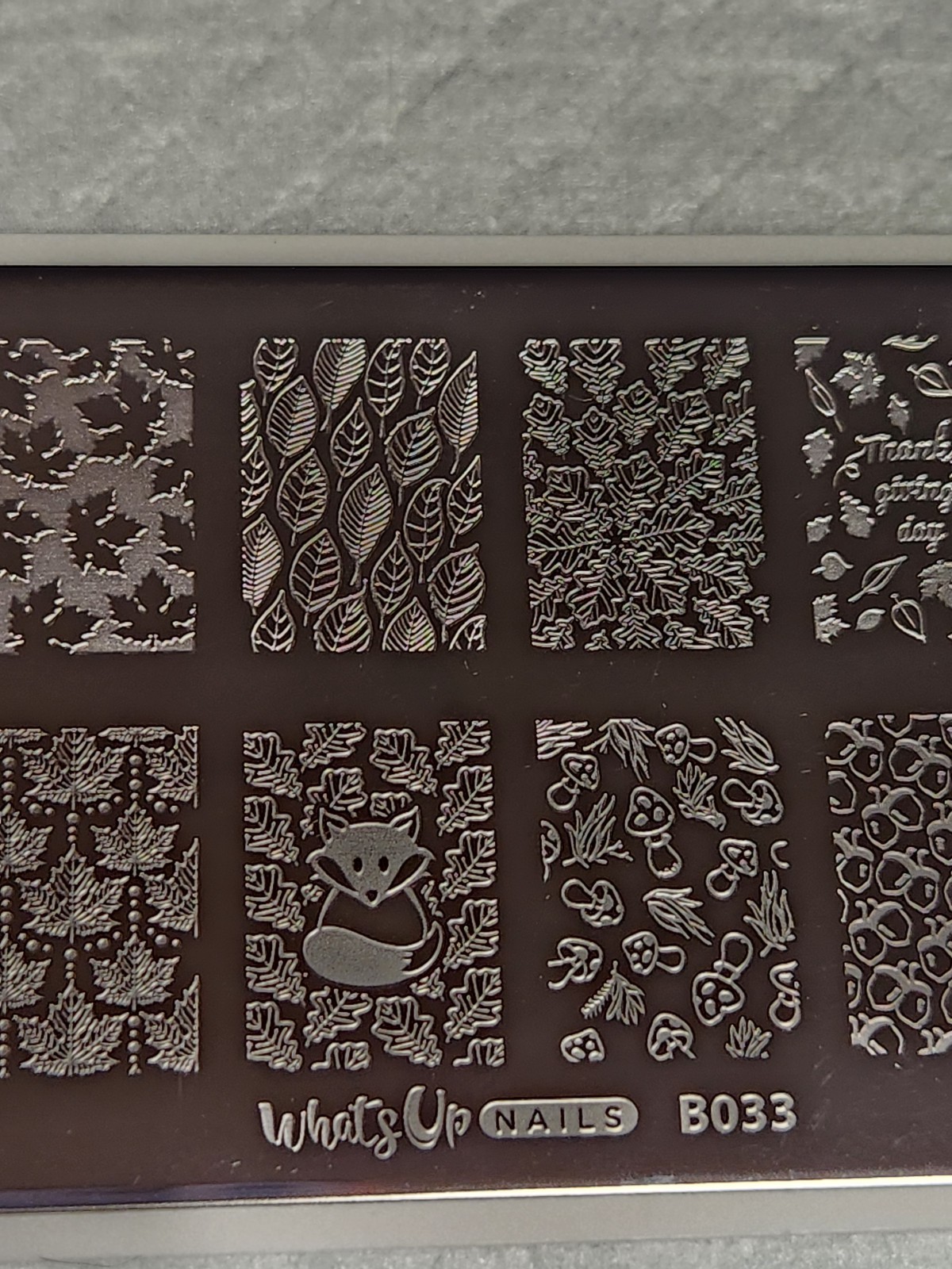 What’s Up Nail Stamping Plate B033 – Does it Look Like I Give a Fall?