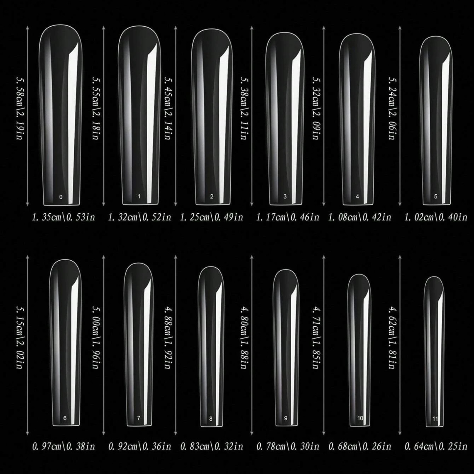 240pcs False Nails Super Long Ballerina Nails Press On Nail Full Cover for Women