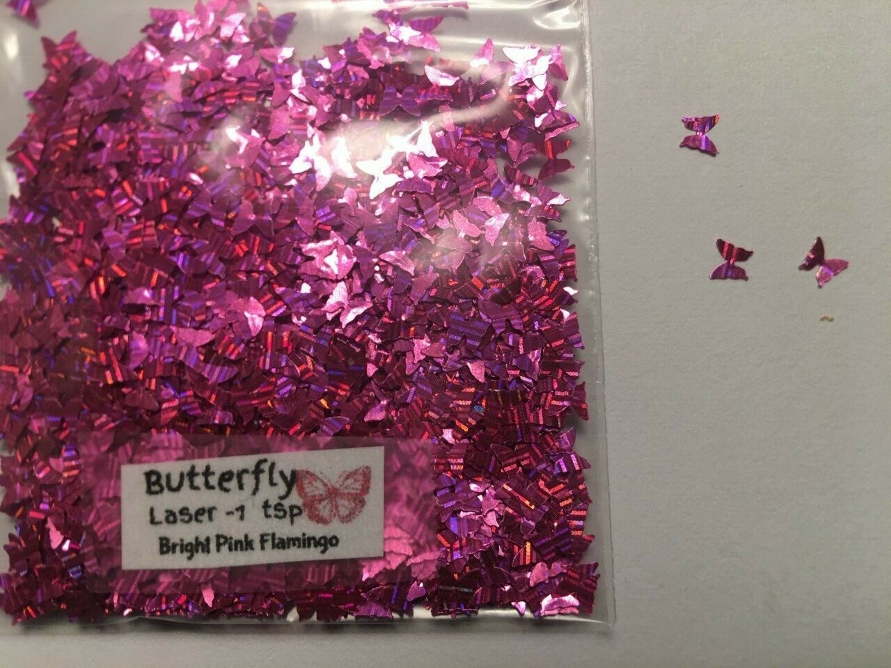 V-Day Solvent Resistant LOVE BUTTERFLY shape-Laser-Glitter-Nail Art Face-US-tsp