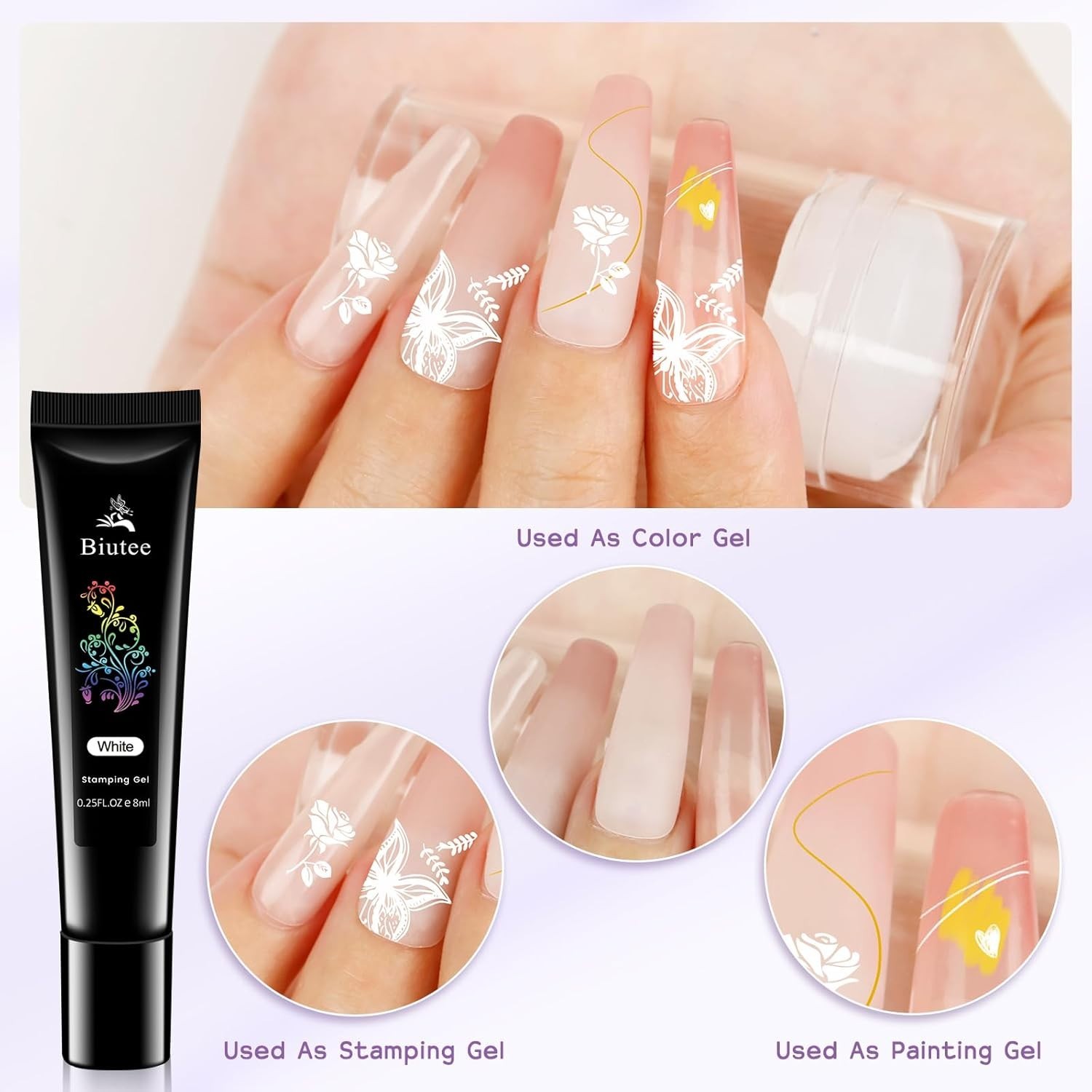 Valentine’s Gift: Nail Art Stamper Kit with 12 Plates & 8 Stunning Gel Polishes