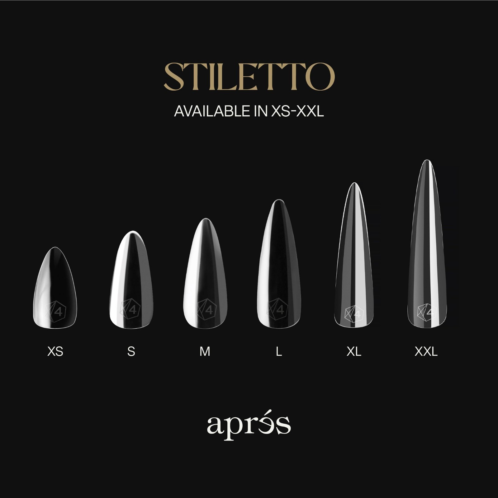 Sculpted Gel Nail Tips Box – 210pcs, 14 Sizes 00-9, Extra Long Stiletto Tips